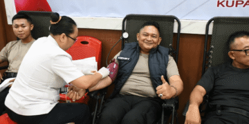 Jelang HUT ke-74 Humas Polri, Polda NTT dan Polres Gelar Bhakti Kesehatan Donor Darah